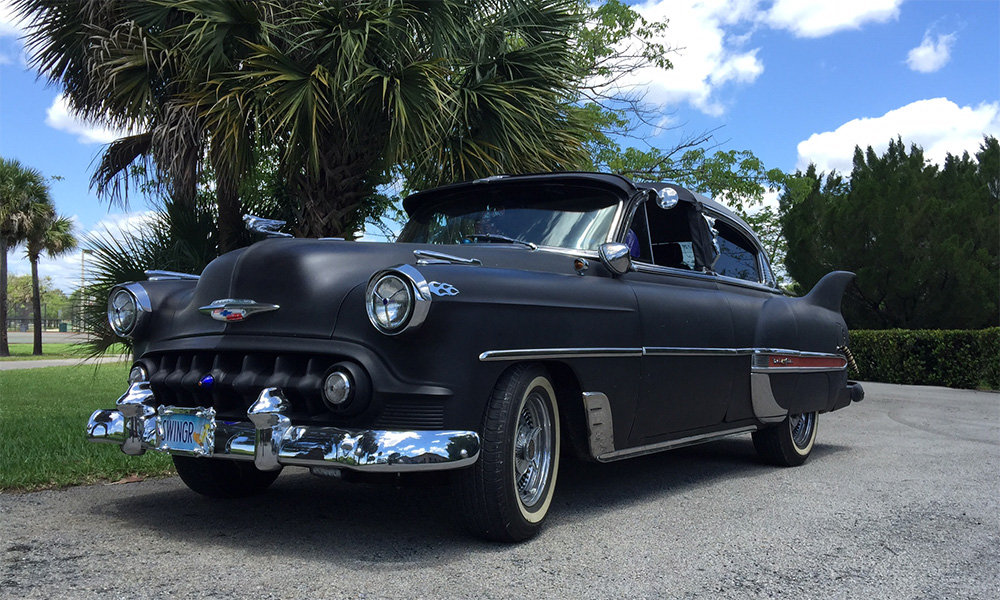 1953 Chevy Belair Custom out on the town at the park