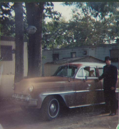 Christopher Pinto with his 1953 Chevy Belair in 1990.