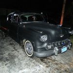 1953 Chevy Hot Rod Custom Belair "Stardust" at night before gloss paint job