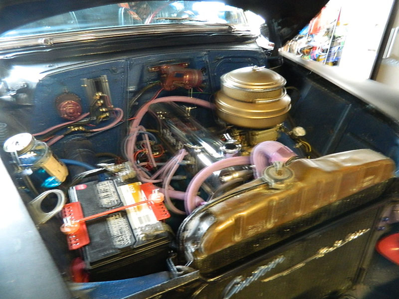 Engine 2012 53 Chevy Custom Belair Hotrod "Stardust" Fins before gloss paint job