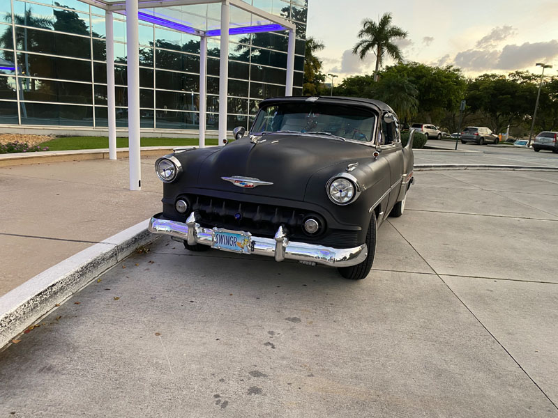 hollywood florida 2019 Florida 53 Chevy Custom Belair Hotrod "Stardust" Fins before gloss paint job tr