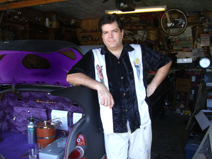 Christopher Pinto with his 1953 Chevy Belair Custom Hot Rod