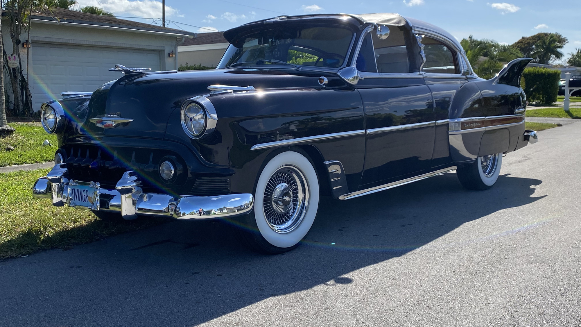 53 Chevy Custom Belair in the Sun, March 2021, front driver side